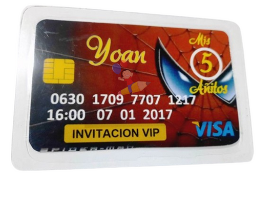 TARJETA DE INVITACION PLASTIFICADAS